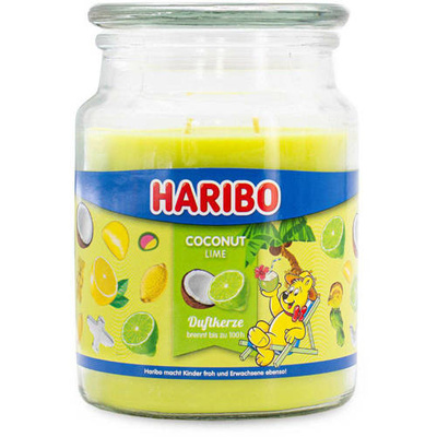 Haribo vonná sviečka v skle 510 g - Coconut Lime