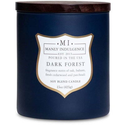 Vyriška sojų kvapo žvakė medinė dagtis Colonial Candle - Dark Forest