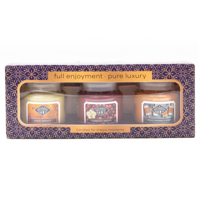 Candle set soy scented three pieces 85 g Candle Brothers - Full Enjoyment