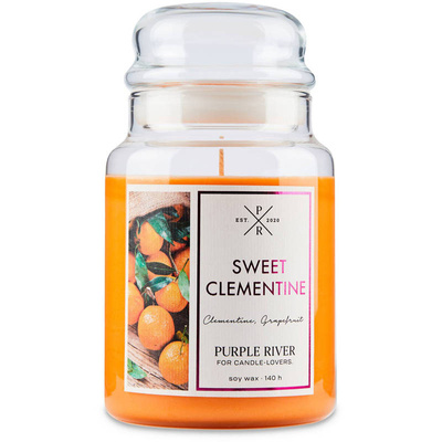 Soy scented candle Sweet Clementine Purple River 623 g