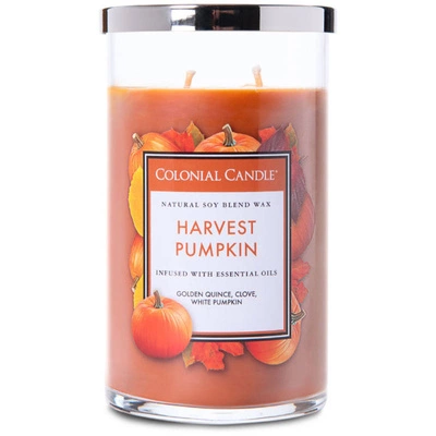 Colonial Candle Classic grande bougie de soja parfumée dans un gobelet en verre 19 oz 538 g - Harvest Pumpkin