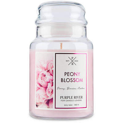 Soy scented candle Peony Blossom Purple River 623 g