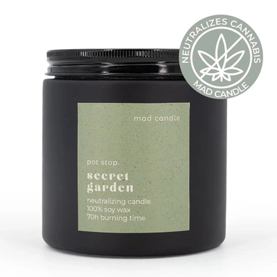 Soja geurneutraliserende geurkaars Mad Candle 350 g - Secret Garden