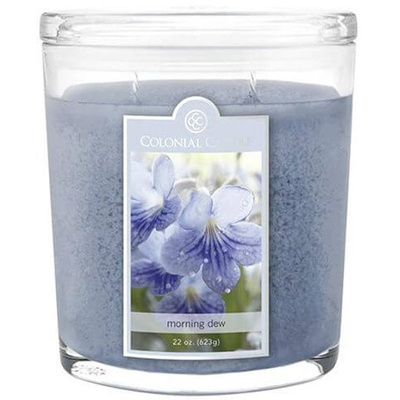 Veľká oválna vonná sviečka Colonial Candle 623 g - Morning Dew