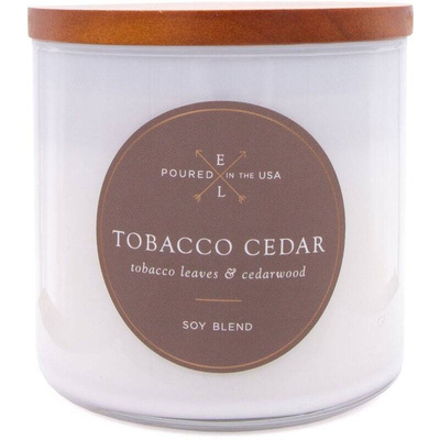 Sojadoftljus med träveke 368 g Colonial Candle - Tobacco Cedar