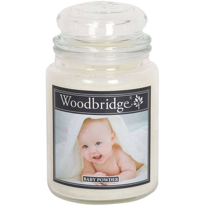 Scented candle in glass large Woodbridge - Baby Powder