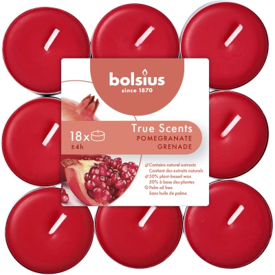 Bolsius True Scents scented tealights 18 pcs - Pomegranate