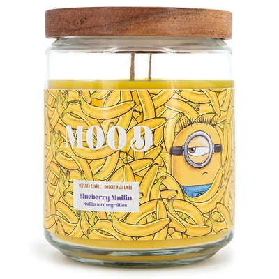 Minions Mood geurkaars in glas 510 g - Blueberry Muffin