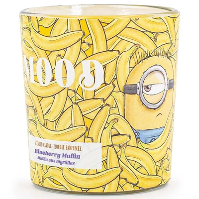 Minions Mood geurkaars in glas 110 g - Blueberry Muffin