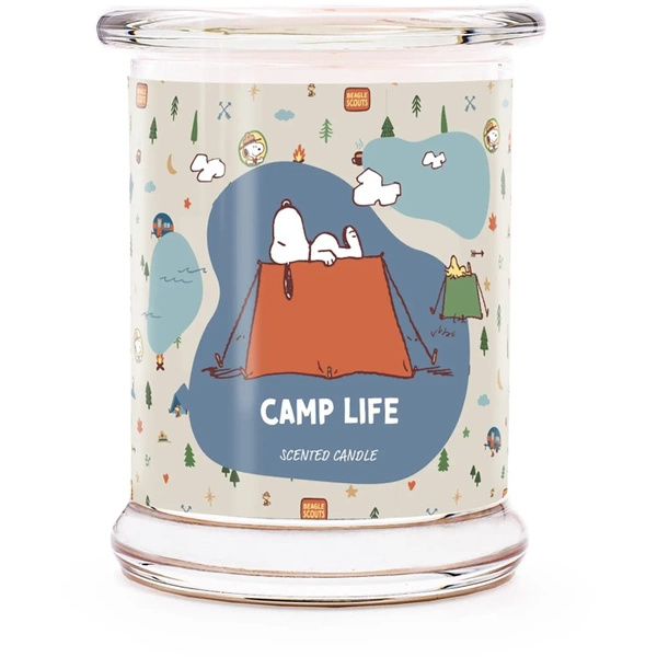 Peanuts Snoopy geurkaars in glas 250 g - Camp Life