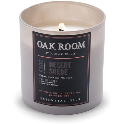 Vela aromática para hombre de soja Desert Suede Colonial Candle