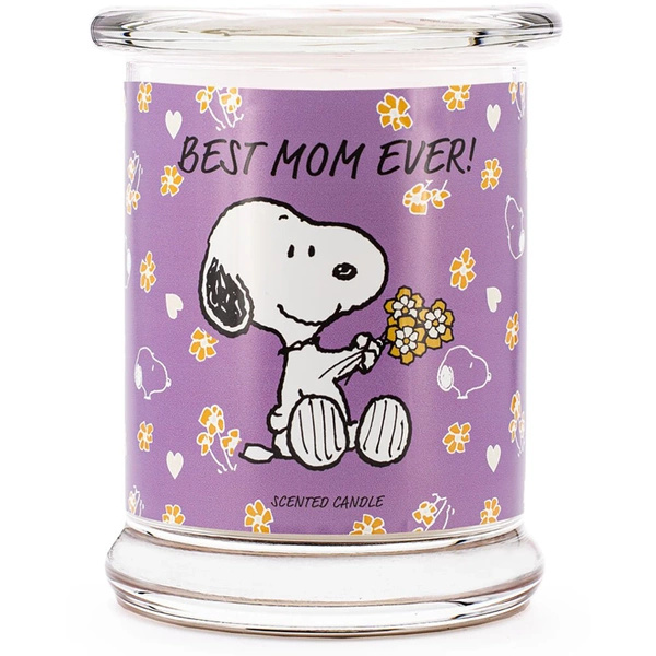 Peanuts Snoopy geurkaars in glas 250 g - Best Mom Ever