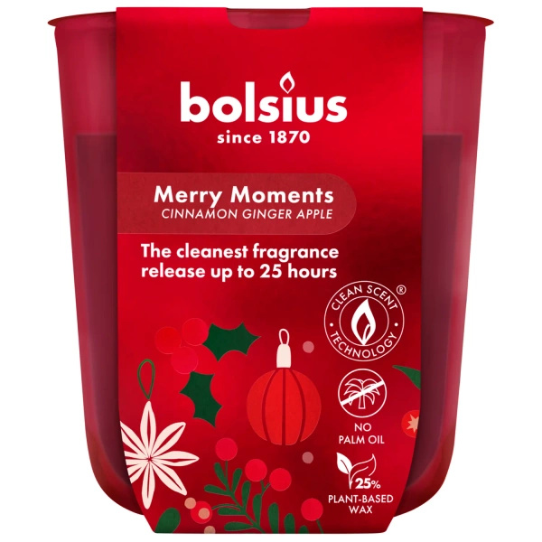 Bolsius True Glow Kerst Geurkaars 80/73 mm - Merry Moments