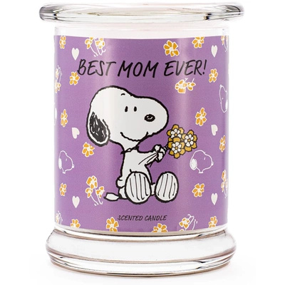 Peanuts Snoopy scented candle in glass 250 g - Best Mom Ever