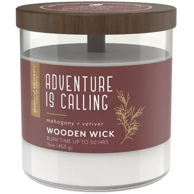 Sojowa świeca zapachowa olejki eteryczne Candle-lite Essential Elements 454 g - Adventure is Calling