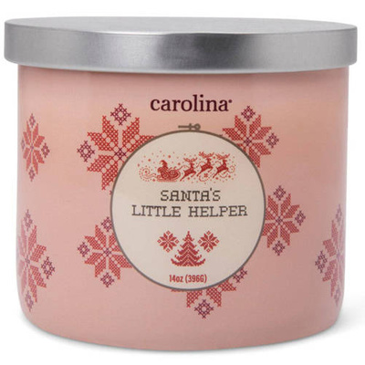 Vianočná sviečka sója vonná v skle 3 knôty Colonial Candle 396 g - Santa´s Little Helper