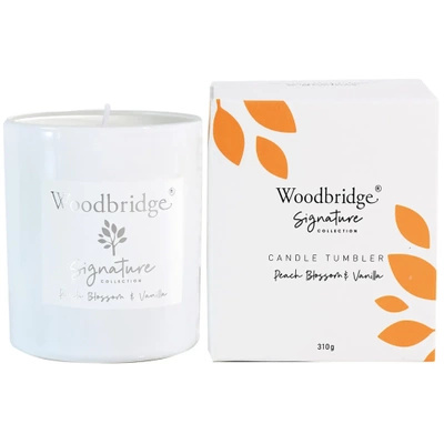 Woodbridge Signature scented candle in glass - Peach Blossom Vanilla 310 g