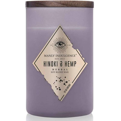 Masculine soy scented candle Hinoki Hemp Colonial Candle