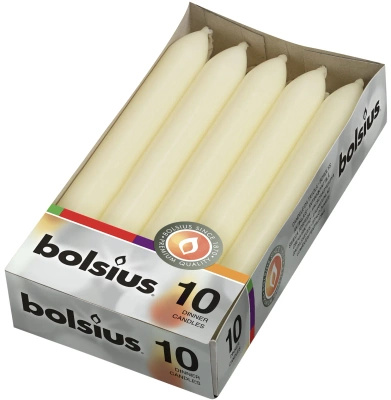 Bolsius tafelkaarsen 170/20 mm 10 st - Crème