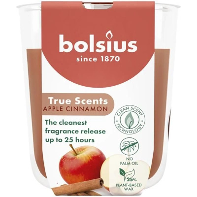 Bolsius True Scents bougie parfumée 80/73 mm - Apple & Cinnamon