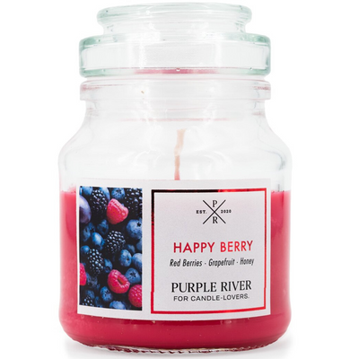 Kvepianti sojų žvakė Happy Berry Purple River 113 g