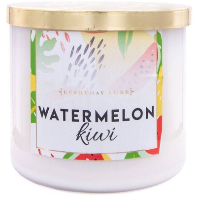 Grande bougie parfumée au soja Colonial Candle Luxe 3 mèches 14,5 oz 411 g - Watermelon Kiwi