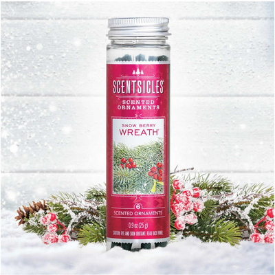 Scentsicles Bastoncini profumati per albero di Natale 6 pz - Snow Berry Wreath