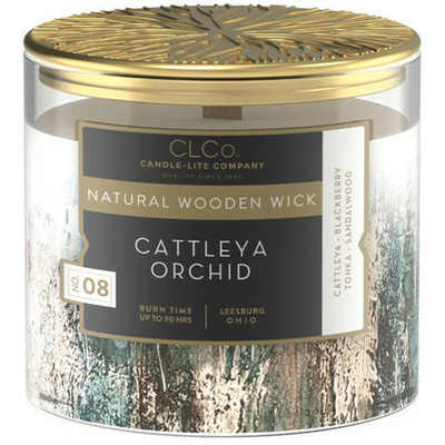 Świeca zapachowa drewniany knot Candle-lite CLCo 396 g - No. 08 Cattleya Orchid