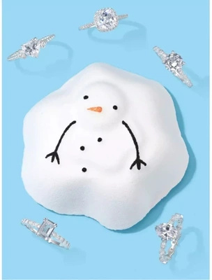 Ring bath bomb Charmed Aroma - Melting Snowman