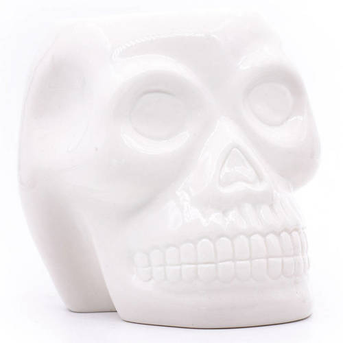Geurbrander Skull Wit keramiek schedel