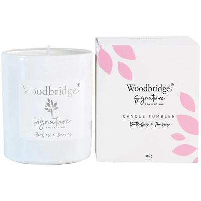 Woodbridge Signature scented candle in glass - Butterflies on Daisies 310 g