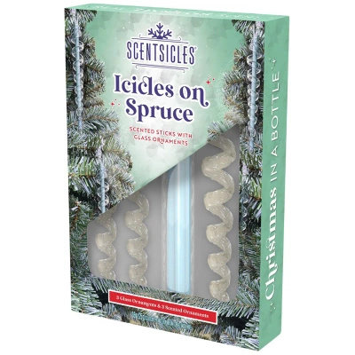 Set di ornamenti per albero di Natale ghiaccioli + bastoncini profumati per albero di Natale Scentsicles Ghiaccioli su abete rosso