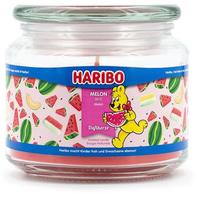 Bougie parfumée en verre Haribo 300 g - Melon Mix
