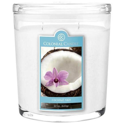 Grote ovale geurkaars Colonial Candle 623 gr - Coconut Rain