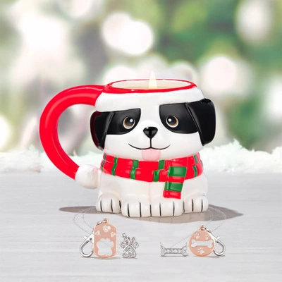 Doftljus med halsband Charmed Aroma - Holiday Dog Mug