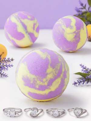 Charmed Aroma bath bomb with jewelry Lavender lemonade - Ring