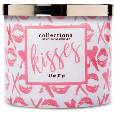 Valentijnsdag sojakaars Kisses Colonial Candle