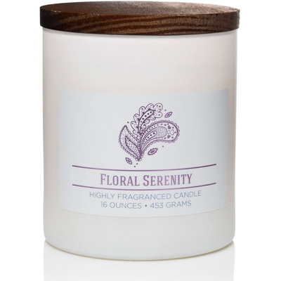 Colonial Candle Wellness large scented jar candle soy blend 16 oz 453 g - Floral Serenity