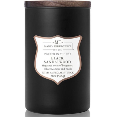 Soja doftljus för män Black Sandalwood Colonial Candle