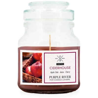 Purple River Vela perfumada de soja en vidrio 113 g - Ciderhouse