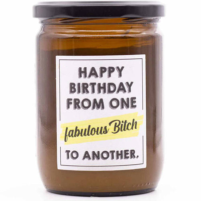 Gift candle soy scented Mad Candle 360 g - Happy Birthday From One Fabulous Bitch To Another