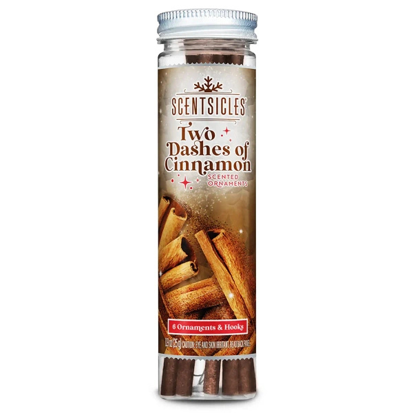 Scentsicles bâtonnets parfumés pour le sapin de Noël cannelle 6 pcs - Two Dashes Of Cinnamon