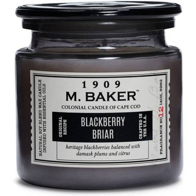 Colonial Candle M Baker large soy scented candle apothecary jar 14 oz 396 g - Blackberry Briar