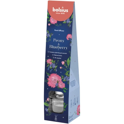 Bolsius fragrance diffuser sticks 30 ml floral glass Peony & Blueberry - Peony & Blueberry