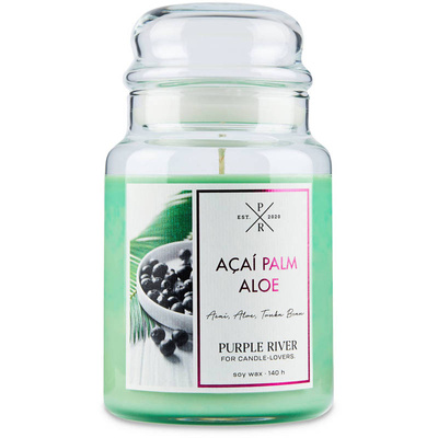 Soy scented candle Acai Palm Aloe Purple River 623 g