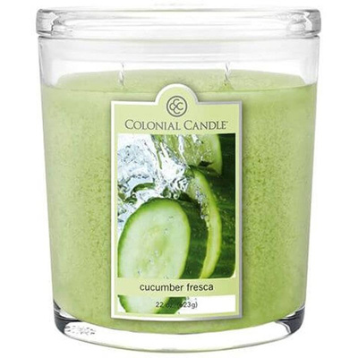 Didelė ovali kvapioji žvakė Colonial Candle 623 g - Cucumber Fresca