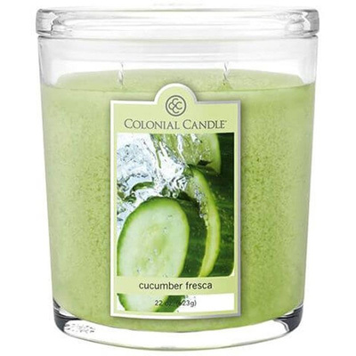 Stort ovalt doftljus Colonial Candle 623 g - Cucumber Fresca