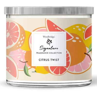 Doftljus i glas 3 vekar Woodbridge Signature - Citrus Twist