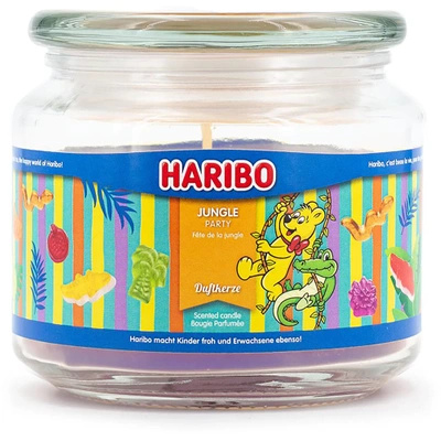 Haribo candela profumata in vetro 300 g - Jungle Party