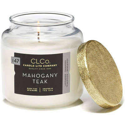 Candela profumata in vetro Candle-lite CLCo - No. 47 Mahogany Teak